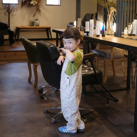 &pal（アンドパル）2025AW　floral pattern code overalls salopett　ivory　花柄サロペット　アイボリー