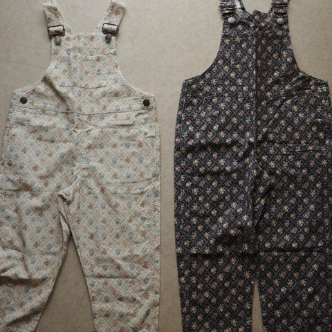 &pal（アンドパル）2025AW　floral pattern code overalls salopett　ivory　花柄サロペット　アイボリー