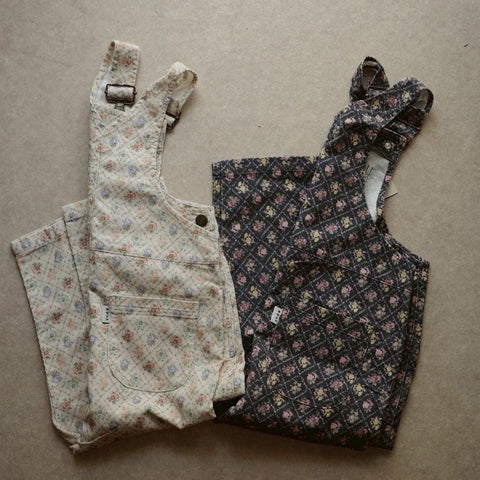 &pal（アンドパル）2025AW　floral pattern code overalls salopett　ivory　花柄サロペット　アイボリー