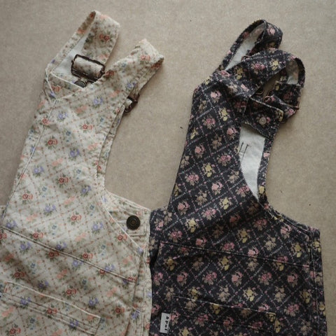 &pal（アンドパル）2025AW　floral pattern code overalls salopett　ivory　花柄サロペット　アイボリー