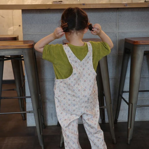 &pal（アンドパル）2025AW　floral pattern code overalls salopett　ivory　花柄サロペット　アイボリー