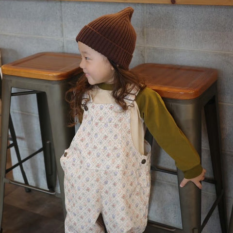 &pal（アンドパル）2025AW　floral pattern code overalls salopett　ivory　花柄サロペット　アイボリー