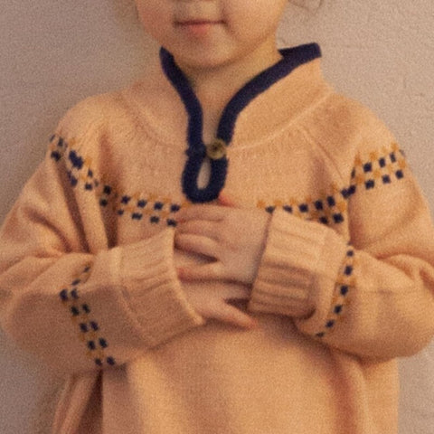 【drop3】&pal（アンドパル）2025AW nordic knit PO ノルディックニットPO スノーピンク