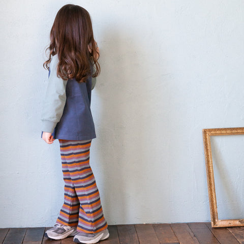 &amp;pal 2024AW border flare pants, khaki