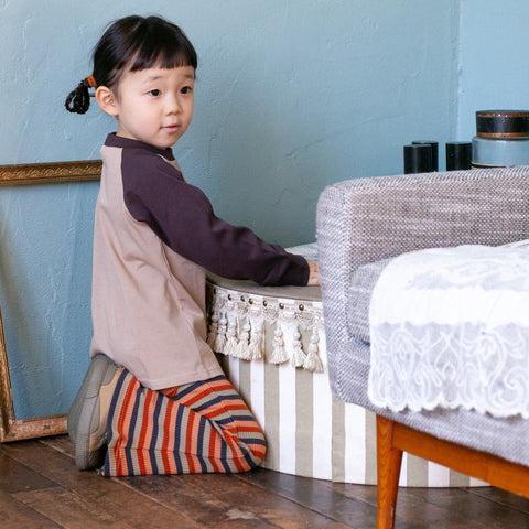 &amp;pal 2024AW border flare pants, khaki