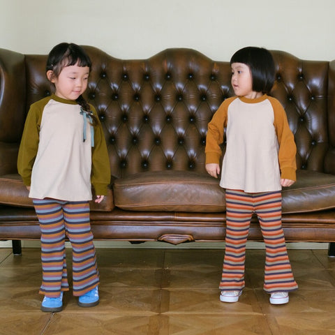 &amp;pal 2024AW border flare pants, khaki