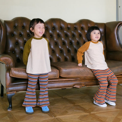 &amp;pal 2024AW border flare pants, khaki