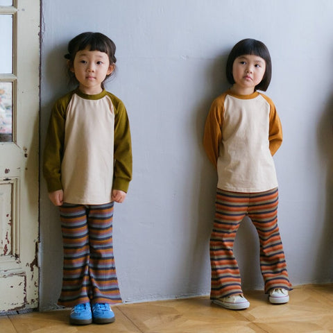 &amp;pal 2024AW border flare pants, khaki