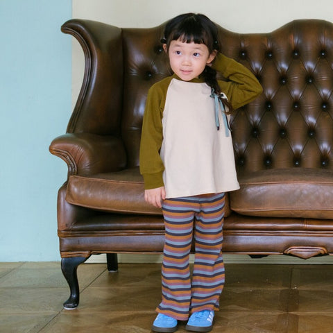 &amp;pal 2024AW border flare pants, khaki