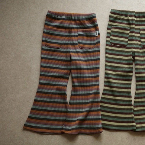 &amp;pal 2024AW border flare pants, khaki