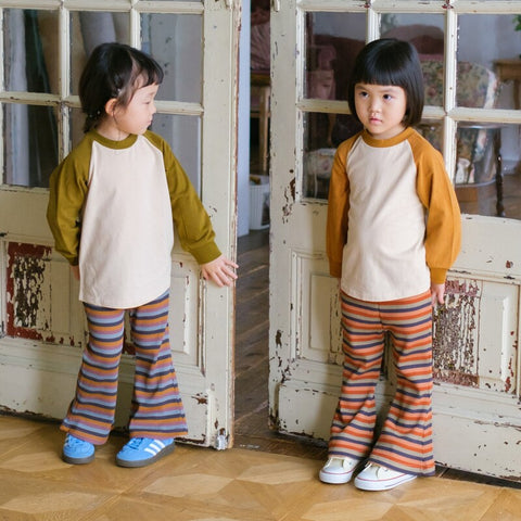 &amp;pal 2024AW border flare pants, khaki