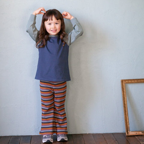 &amp;pal 2024AW border flare pants, khaki