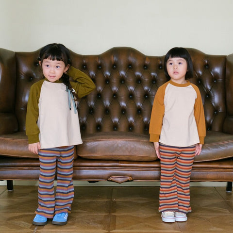 &amp;pal 2024AW border flare pants, khaki