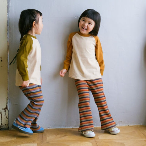 &amp;pal 2024AW border flare pants, khaki