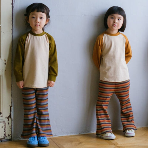 &amp;pal 2024AW border flare pants, khaki