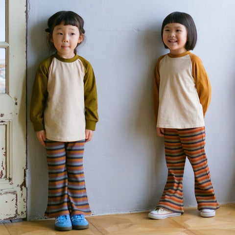 &amp;pal 2024AW border flare pants, khaki