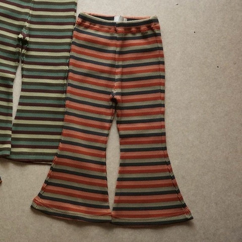 &amp;pal 2024AW border flare pants, khaki