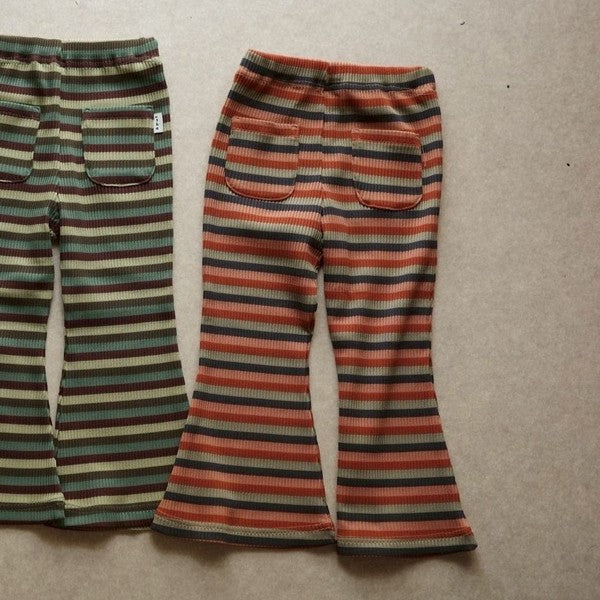 papier リブパンツ &pal（アンドパル）2025AW retro border lib pants red ボーダー