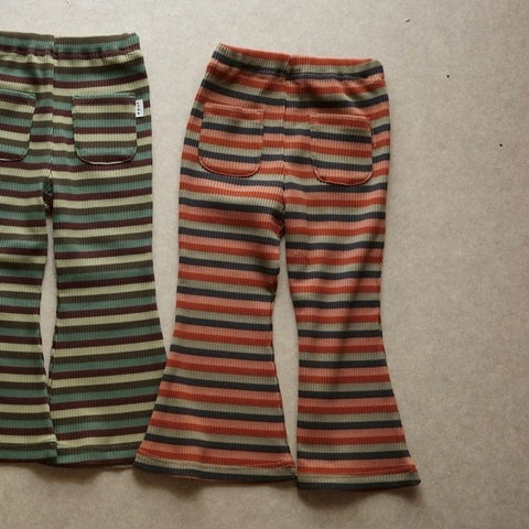 &amp;pal 2024AW border flare pants, khaki