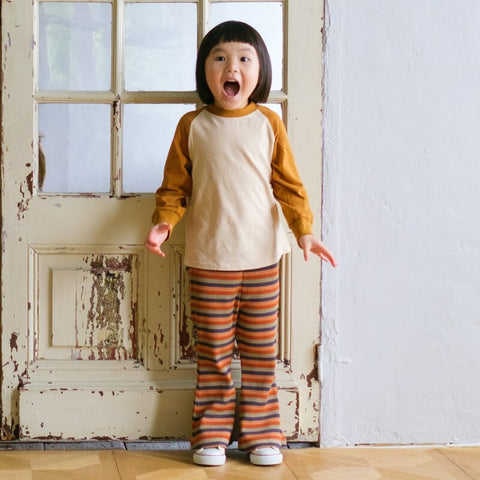 &amp;pal 2024AW border flare pants, khaki