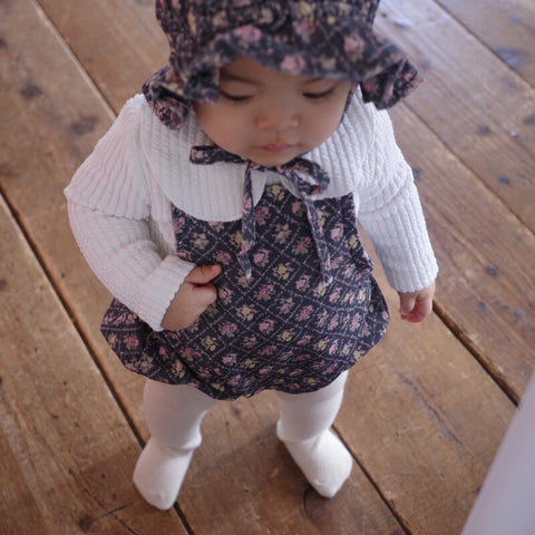 [Reservations for delivery in October] &amp;pal 2024AW moon pattern salo pett Moon Bloomer Salopette Navy