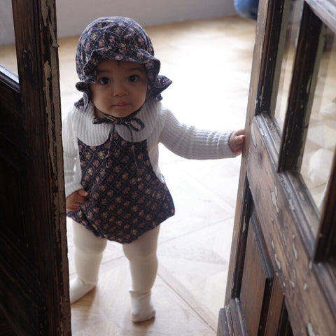 [Reservations for delivery in October] &amp;pal 2024AW moon pattern salo pett Moon Bloomer Salopette Navy