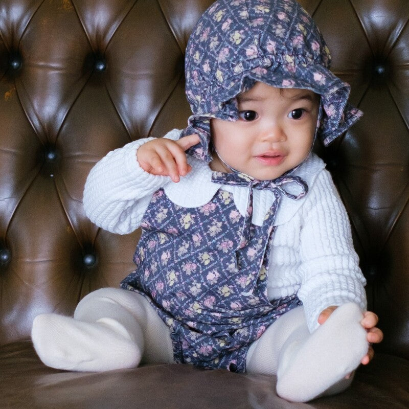 &pal（アンドパル）2025AW floral pattern code rompers black