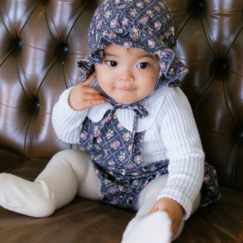 [Reservations for delivery in October] &amp;pal 2024AW moon pattern salo pett Moon Bloomer Salopette Navy