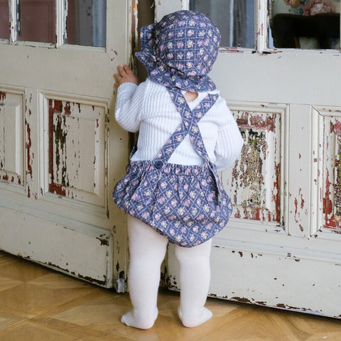 [Reservations for delivery in October] &amp;pal 2024AW moon pattern salo pett Moon Bloomer Salopette Navy