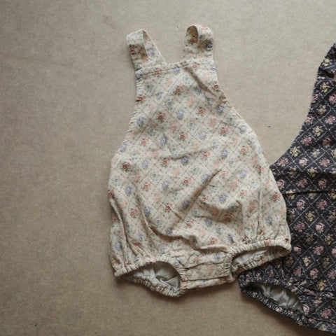 &pal（アンドパル）2025AW　floral pattern code rompers　ivory　花柄ロンパース　アイボリー