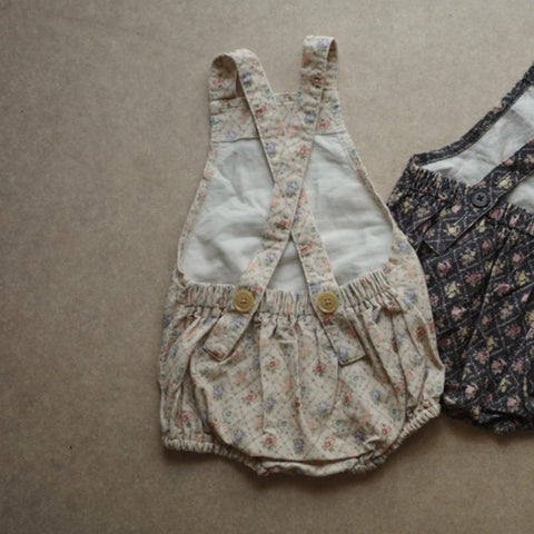 &pal（アンドパル）2025AW　floral pattern code rompers　ivory　花柄ロンパース　アイボリー