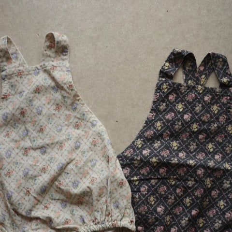 &pal（アンドパル）2025AW　floral pattern code rompers　ivory　花柄ロンパース　アイボリー