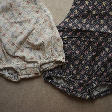 &pal（アンドパル）2025AW　floral pattern code rompers　ivory　花柄ロンパース　アイボリー