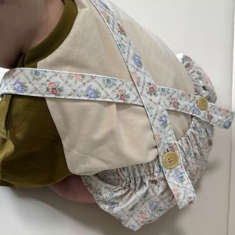 &pal（アンドパル）2025AW　floral pattern code rompers　ivory　花柄ロンパース　アイボリー