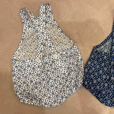 【drop3】&pal（アンドパル）2026SS　floral pattern salopette rompers　white　花柄サロペットロンパース　ホワイト