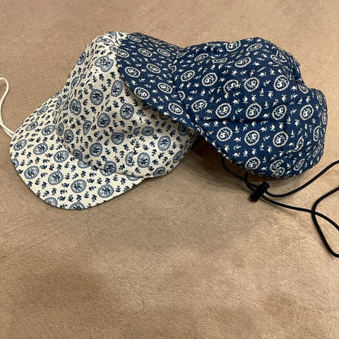 【drop3】&pal（アンドパル）2026SS　 floral print cap white　花柄プリントキャップ帽　ホワイト