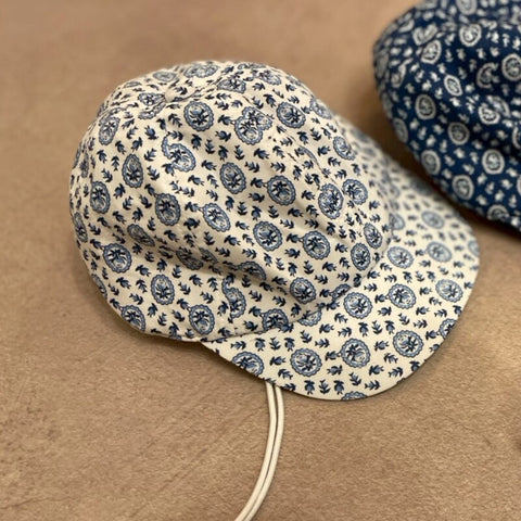 【drop3】&pal（アンドパル）2026SS　 floral print cap white　花柄プリントキャップ帽　ホワイト