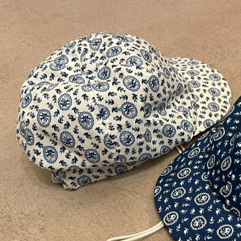 【drop3】&pal（アンドパル）2026SS　 floral print cap white　花柄プリントキャップ帽　ホワイト