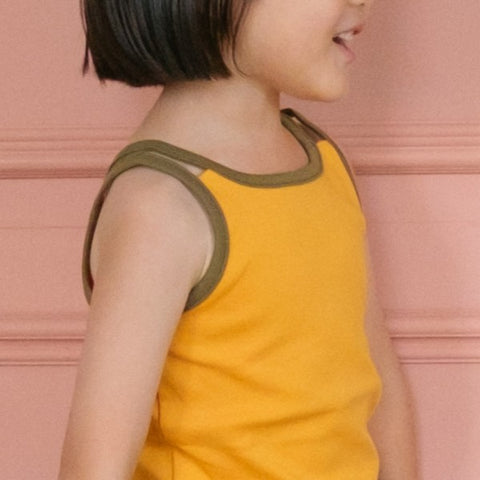 【drop3】&pal（アンドパル）2026SS　retro color W strap camisole　ダブルストラップキャミ　オレンジ