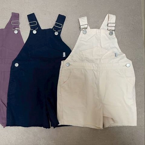 【drop3】&pal（アンドパル）2026SS　ennui color short salopette  cream　ショートサロペット　クリーム