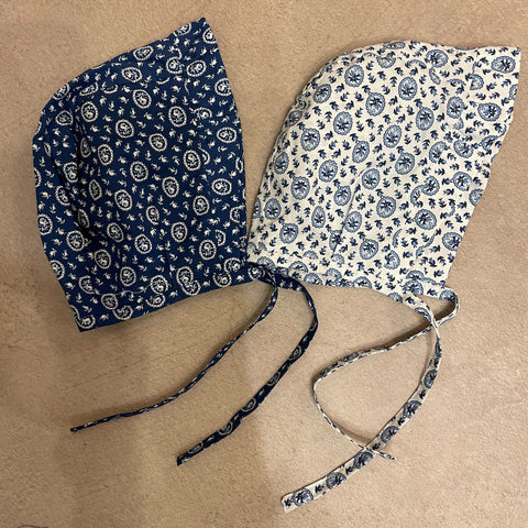 【drop3】&pal（アンドパル）2026SS　floral pattern bonnet blue　花柄ボンネット　ブルー