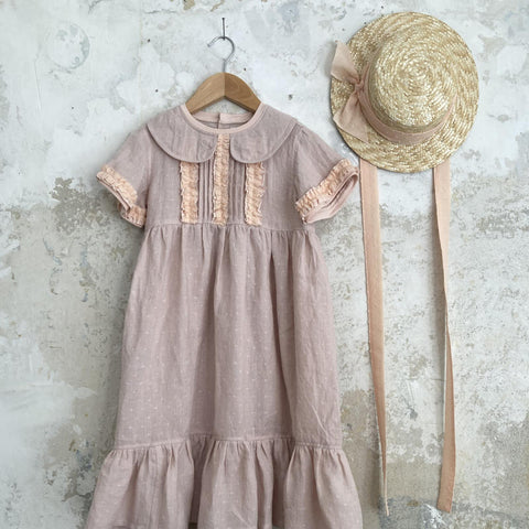 【3月末入荷次第お届けのご予約】FROU FROU kids 2025SS THE CLASSIC HAT -rose- クラシックハット、麦わら帽子