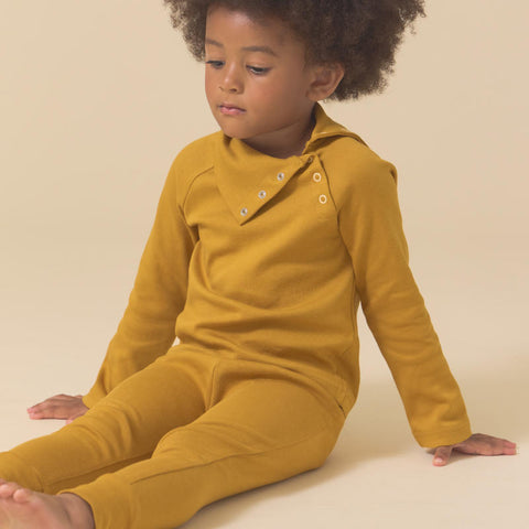 Lali Kids（ラリキッズ）2025AW Snap Turtleneck in Mustard　タートルネックトップス