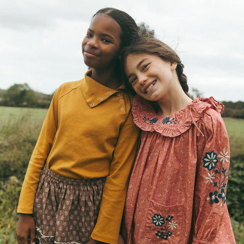 Lali Kids（ラリキッズ）2025AW Snap Turtleneck in Mustard　タートルネックトップス