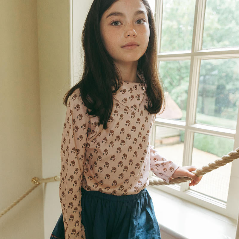Lali Kids（ラリキッズ）2025AW Snap Turtleneck in Textured Floral