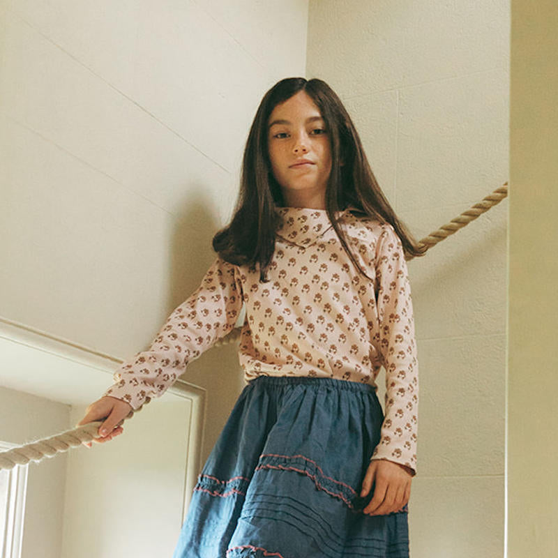 Lali Kids（ラリキッズ）2025AW Snap Turtleneck in Textured Floral