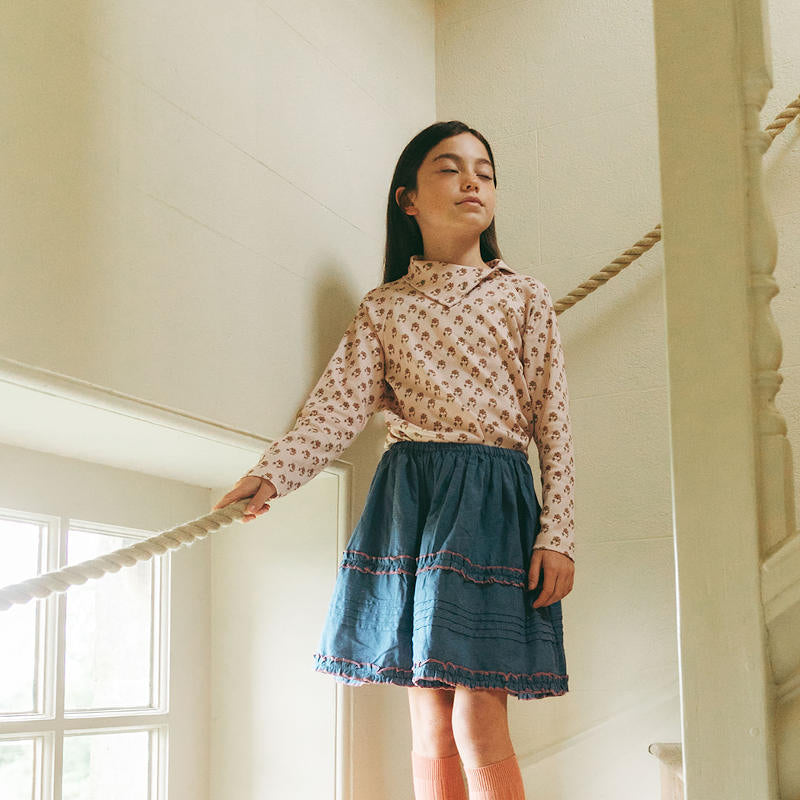 Lali Kids（ラリキッズ）2025AW Snap Turtleneck in Textured Floral