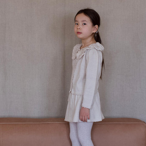 iver and isla 2024AW picot skirted bloomer -cream- ブルマ付きスカート