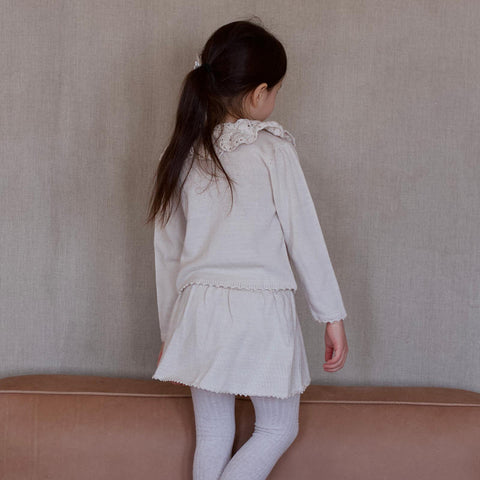 iver and isla 2024AW picot skirted bloomer -cream- ブルマ付きスカート