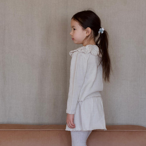 iver and isla 2024AW picot skirted bloomer -cream- ブルマ付きスカート